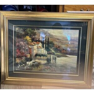 W.Eddie Oil Painting on Canvas Landscape  Framed 29x 36